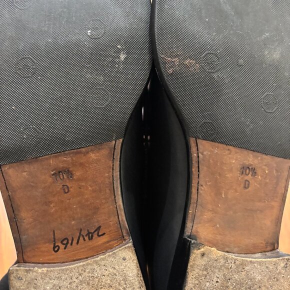 Santoni Black Leather Penny Loafers, US 10.5 - Excellent Condition - Picture 5 of 6